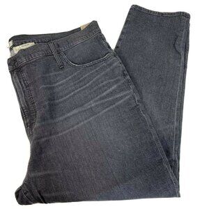 Madewell Womens The Perfect Vintage Crop Jeans Black Tall 37 High Rise AA914 NEW